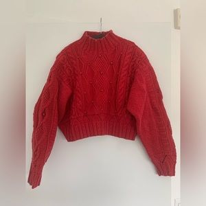 LizWear 100% cotton cropped sweater, M